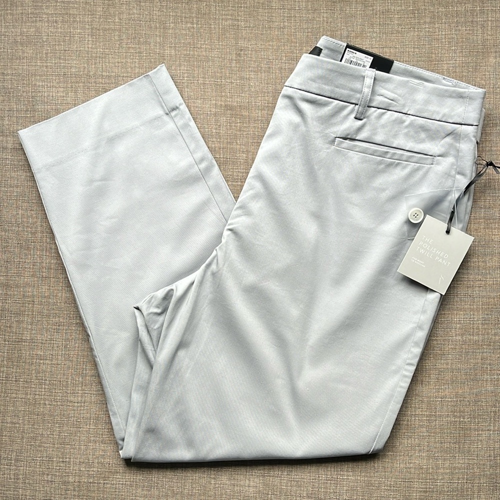 Simply Vera Wang Gray Cropped Capri Mid Rise Pants Dress Staple Office Wear 14